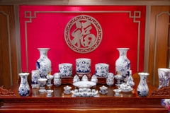 Bộ đồ thờ Bạch Ngọc Vàng Kim