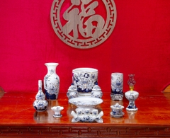 Bộ đồ thờ Bạch Ngọc Vàng Kim