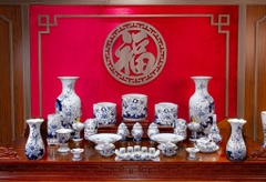 Bộ đồ thờ Bạch Ngọc Vàng Kim