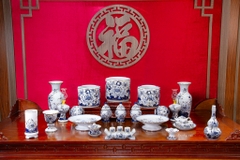 Bộ đồ thờ Bạch Ngọc Vàng Kim
