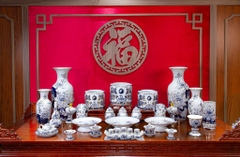 Bộ đồ thờ Bạch Ngọc Vàng Kim