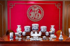 Bộ đồ thờ Bạch Ngọc Vàng Kim