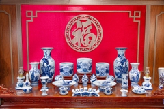 Bộ đồ thờ Gấm Long Vân