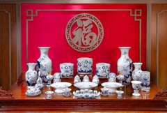 Bộ đồ thờ Bạch Ngọc Vàng Kim