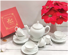 Bộ ấm chén Hoàng Cung Trắng