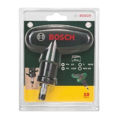 Bộ dụng cụ vặn vít đa năng 10 chi tiết Bosch 2607019510 (Xanh rêu)