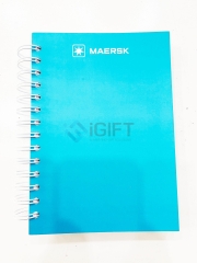 Sổ tay lò xo in ấn bìa và ruột sổ Maersk theo yêu cầu