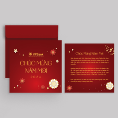 Set ấn phẩm Tết: Bao lì xì, thiệp chúc tết – In Logo Theo Yêu Cầu