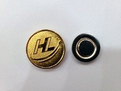 Huy hiệu cài áo mạ vàng 24k logo HL