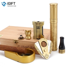 Bộ quà tặng phụ kiện Cigar 06 món JIFENG - khắc logo tùy ý