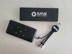 Cáp 3 In 1 Kiêm Móc Khoá – Khắc Logo Phát Sáng Logo KMS Technology