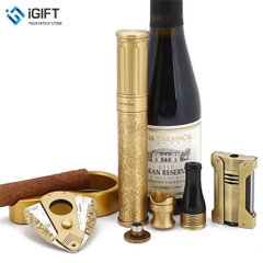 Bộ quà tặng phụ kiện Cigar 06 món JIFENG - khắc logo tùy ý