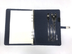 Sổ sạc không dây 8000mAh có USB và logo phát sáng - in logo doanh nghiệp