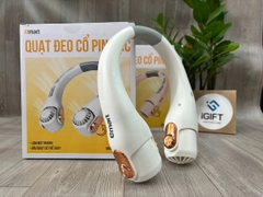 Quạt đeo cổ pin sạc in logo Emart