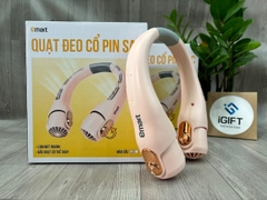 Quạt đeo cổ pin sạc in logo Emart