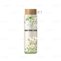 Bình giữ nhiệt Lock&Lock Flat nắp nhựa kiểu gỗ LHC4227 400ml - In Logo Theo Yêu Cầu