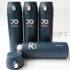 Bình Giữ Nhiệt LocknLock Feather Light One - Touch Tumbler LHC3257  - In Logo Dorco
