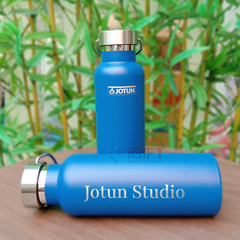 Bình giữ nhiệt quai inox in khắc logo theo yêu cầu