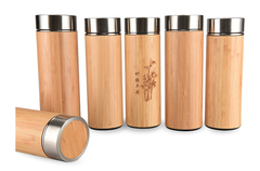 Bình giữ nhiệt bằng tre bamboo cup - khắc logo quà tặng