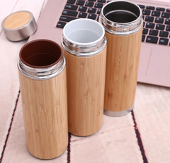 Bình giữ nhiệt bằng tre bamboo cup - khắc logo quà tặng