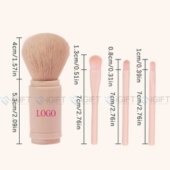 Bộ cọ trang điểm mini 4 in 1 - In logo theo yêu cầu