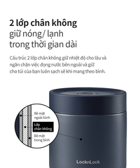 Bộ Hộp Cơm Giữ Nhiệt Hút Chân Không Lock&Lock NVY-4 - LHC8052S01 - In logo theo yêu cầu