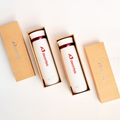 Set quà tặng Hộp túi kraft - Quạt điện - Bình giữ nhiệt - In logo theo yêu cầu