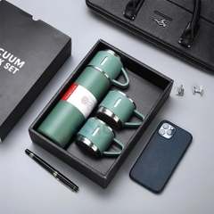 Set bình giữ nhiệt kèm 3 cốc - In khắc logo theo yêu cầu