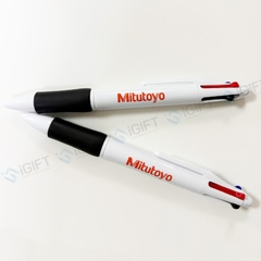 Bộ Sổ bìa da và bút bi - In logo Mitutoyo 