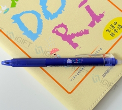 Sổ da bìa rời + Bút bi tự xóa in ấn logo IRO DORI - Trung tâm Giao lưu Văn hóa Nhật Bản