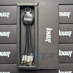 Cáp 3 in 1 kiêm móc khoá - khắc logo phát sáng theo yêu cầu