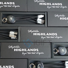 Cáp sạc đa năng 3 in 1 - Khắc logo phát sáng