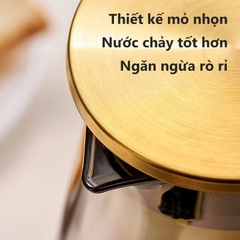 Bộ Bình Nước Thuỷ Tinh Chịu Nhiệt 1.8 Lít - In logo SUNWOO