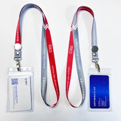 Bộ dây đeo và bao đựng thẻ nhân viên - In logo Rikkei