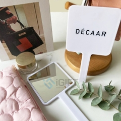 GƯƠNG CẦM TAY HÌNH VUÔNG - IN LOGO HOẠ TIẾT THEO YÊU CẦU