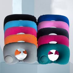 Gối cổ chữ U bơm hơi -  In logo doanh nghiệp theo yêu cầu