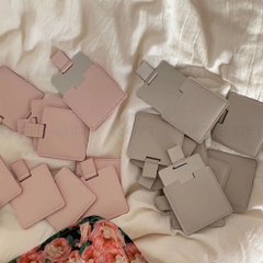 Gương mini bọc da in logo theo yêu cầu