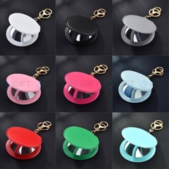 Gương Mini Bọc Da Kèm Móc Khóa - In Logo Theo Yêu Cầu