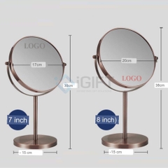 Gương trang điểm cao cấp xoay 360 độ - In logo theo yêu cầu