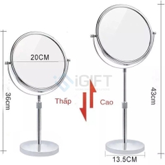 Gương trang điểm cao cấp xoay 360 độ - In logo theo yêu cầu