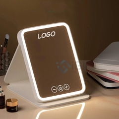 Gương trang điểm đèn led gấp gọn - In logo theo yêu cầu