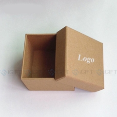 Hộp quà tặng âm dương giấy kraft ép kim logo theo yêu cầu