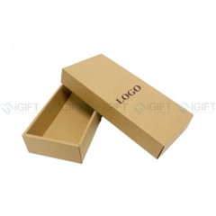 Hộp quà tặng âm dương giấy kraft ép kim logo theo yêu cầu