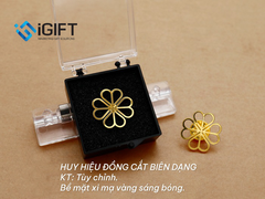 Huy hiệu cắt chữ logo mạ vàng, mạ bạc, xi màu