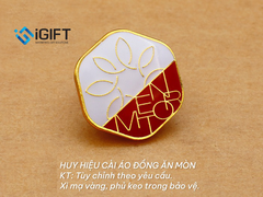 Huy hiệu cài áo mạ vàng, mạ bạc phủ keo