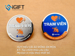 Huy hiệu cài áo mạ vàng, mạ bạc phủ màu