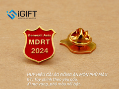 Huy hiệu cài áo mạ vàng, mạ bạc phủ màu