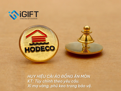 Huy hiệu cài áo mạ vàng, mạ bạc phủ keo