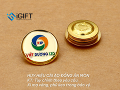 Huy hiệu cài áo mạ vàng, mạ bạc phủ keo