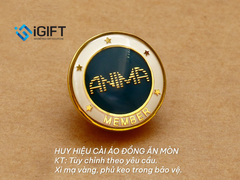 Huy hiệu cài áo mạ vàng, mạ bạc phủ keo